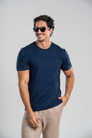 Camiseta Tacto Modal Azul Escuro - Linha Essential
