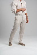 Conjunto Puro Linho Amalfi Calça e Camisa - Natural