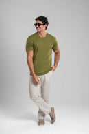 Camiseta Tacto Modal Verde Oliva - Linha Essential