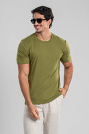 Camiseta Tacto Modal Verde Oliva - Linha Essential