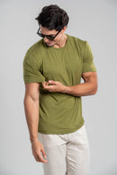 Camiseta Tacto Modal Verde Oliva - Linha Essential