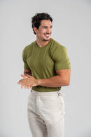 Camiseta Tacto Modal Verde Oliva - Linha Essential