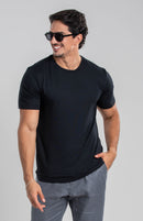Camiseta Tacto Modal Preta - Linha Essential