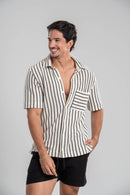 Camisa Matias Tricô Listrado - Linha Resort